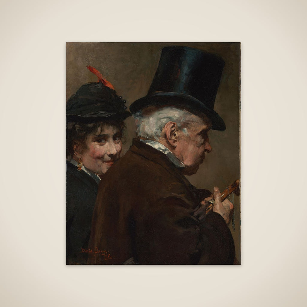 Père et fille unframed print