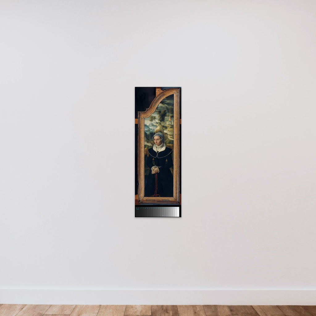 Wing of a Triptych with the Portrait of Elisabeth Canneel unframed — shown to scale