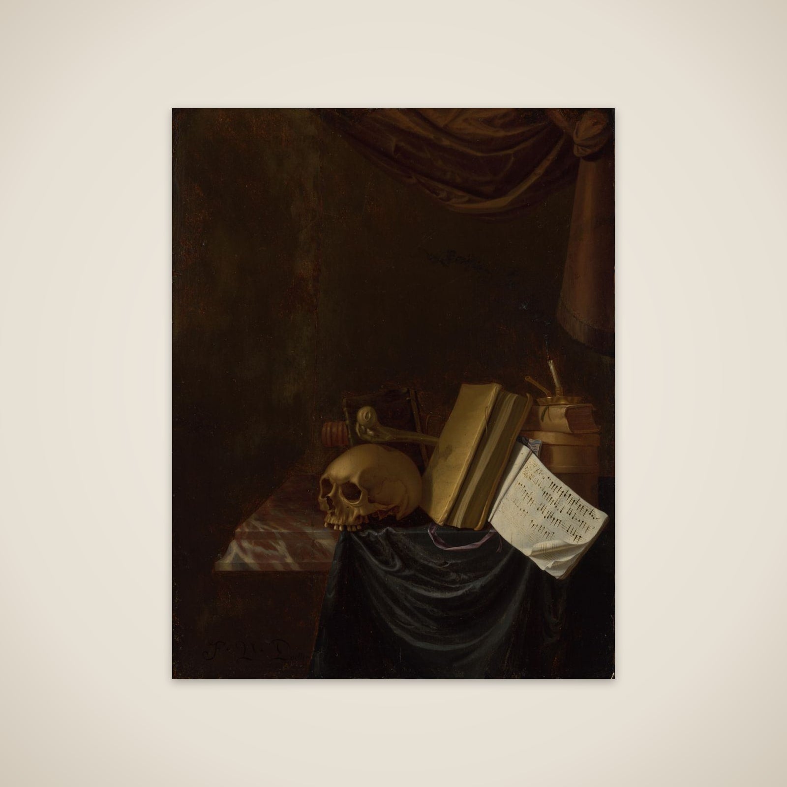 Still life with doodshoofd unframed print