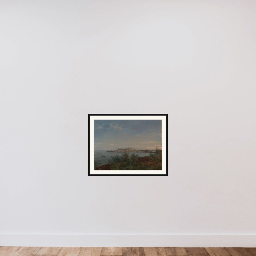 View of het Nederlandse kasteel van Elmina aan de Goudkust framed — shown to scale