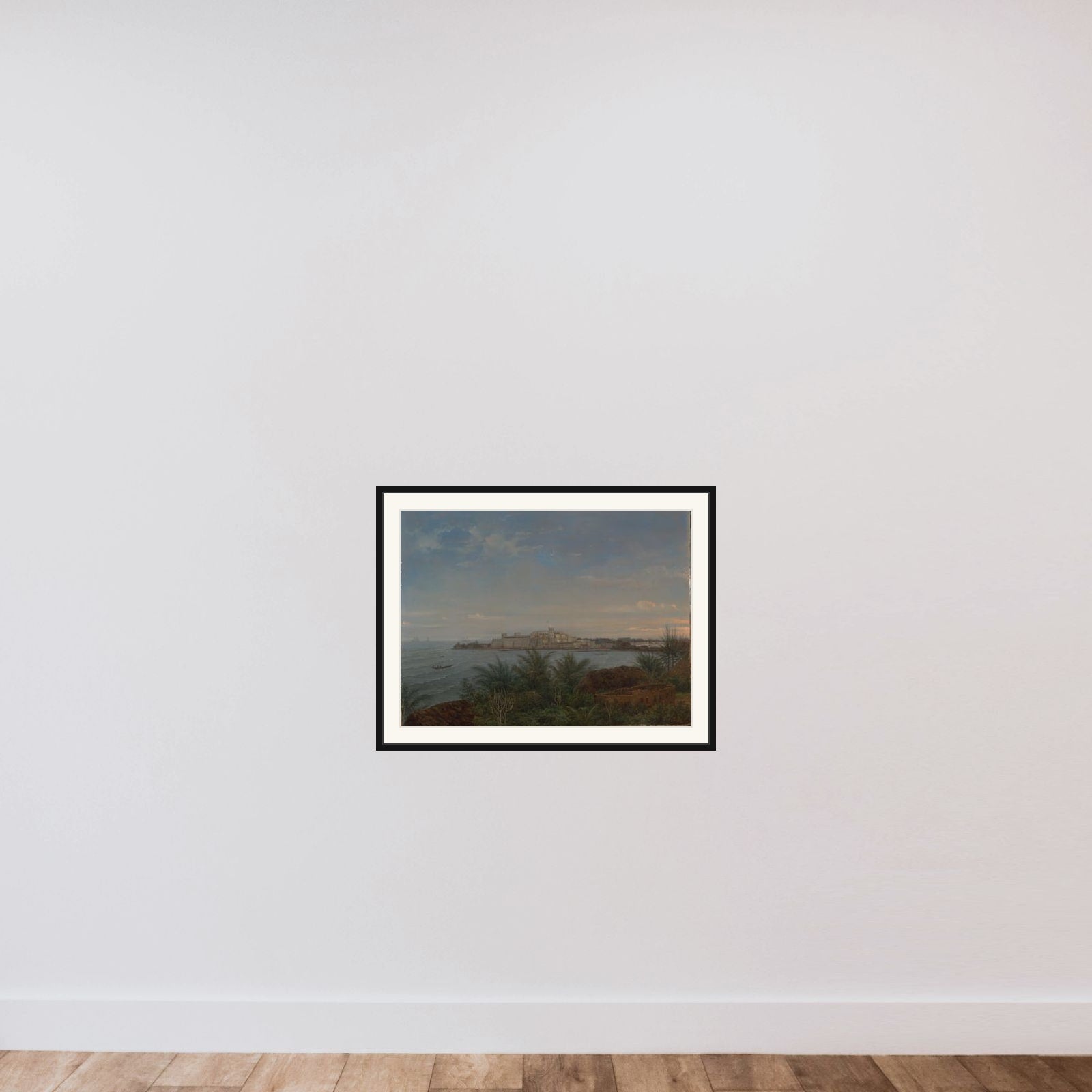 View of het Nederlandse kasteel van Elmina aan de Goudkust framed — shown to scale