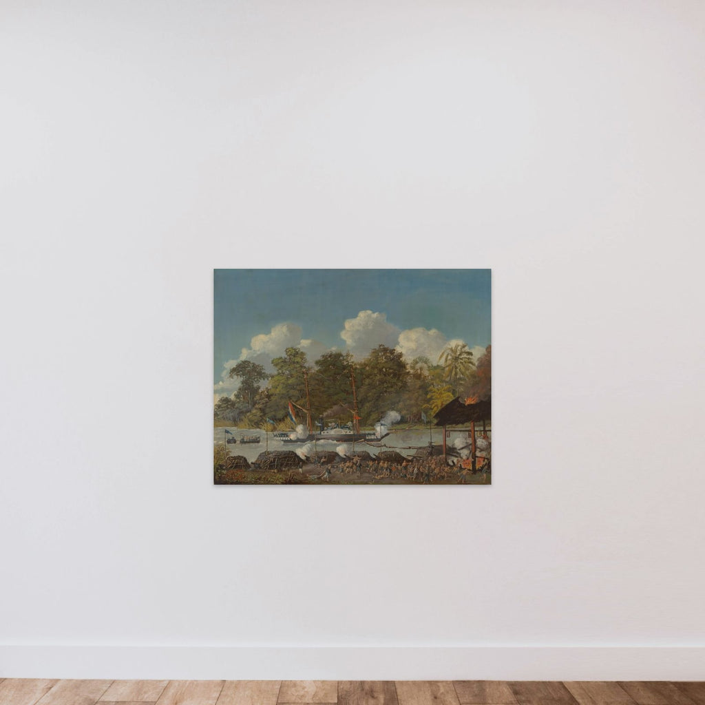 Tafereel uit de 'Kongsi-oorlogen', West-Kalimantan 1853 unframed — shown to scale