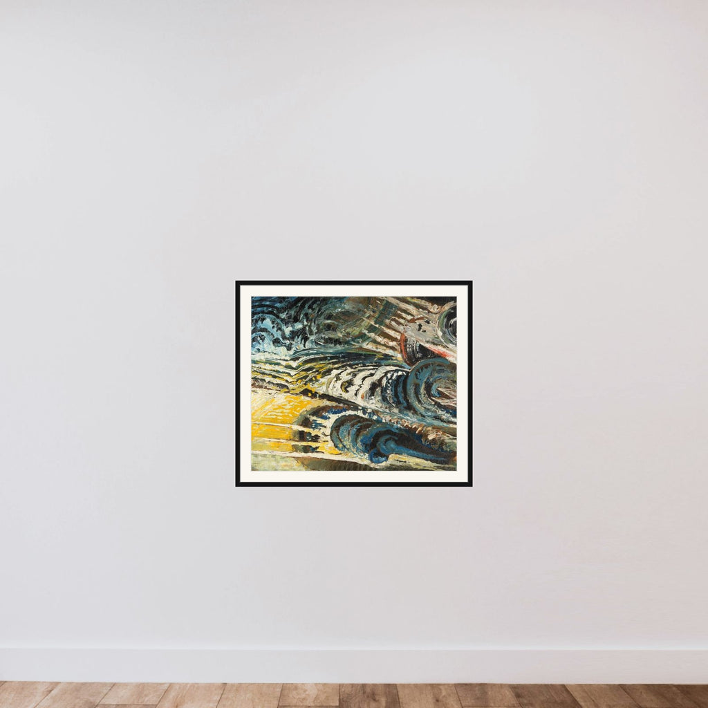Abstract-futurist Composition framed — shown to scale