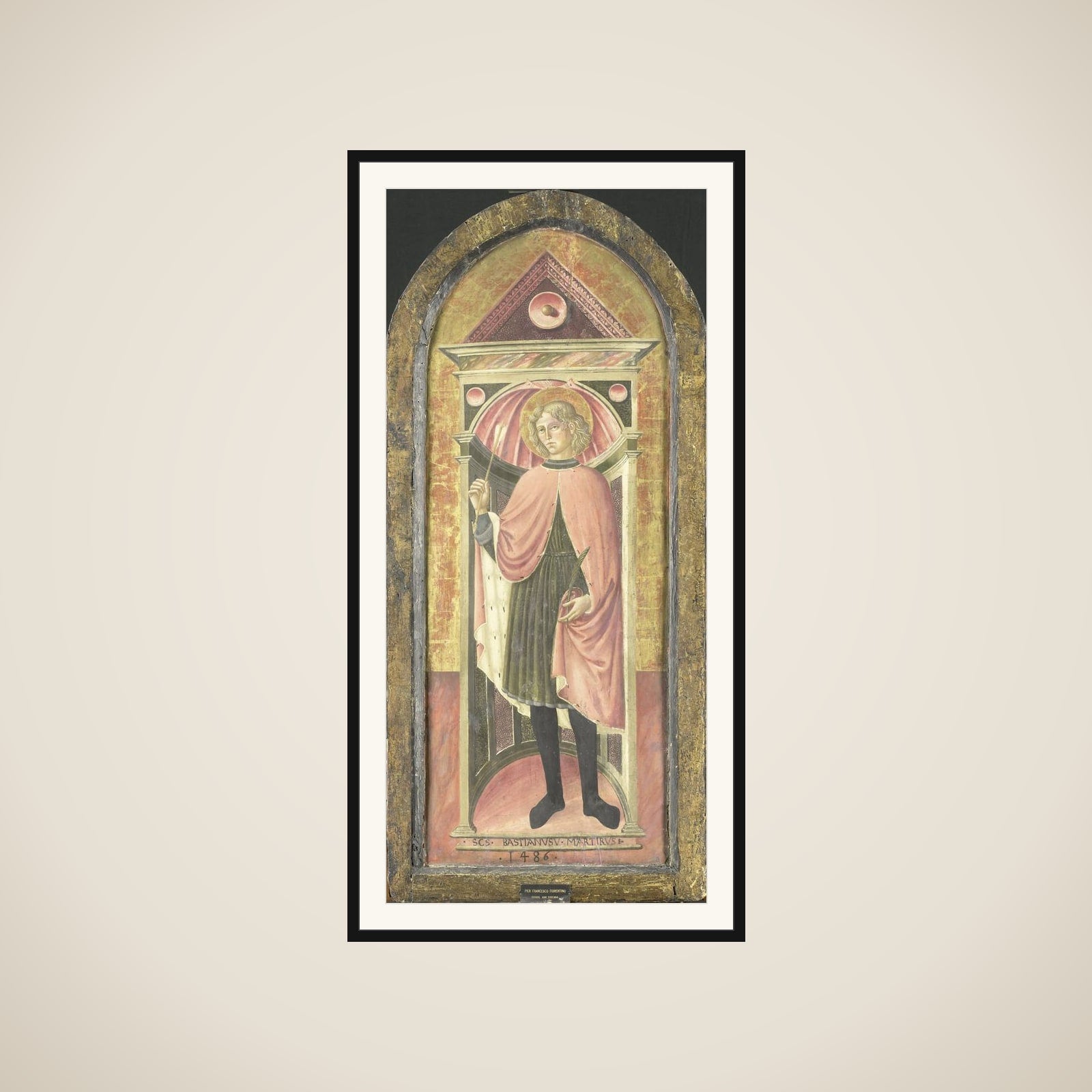 Saint Sebastian framed