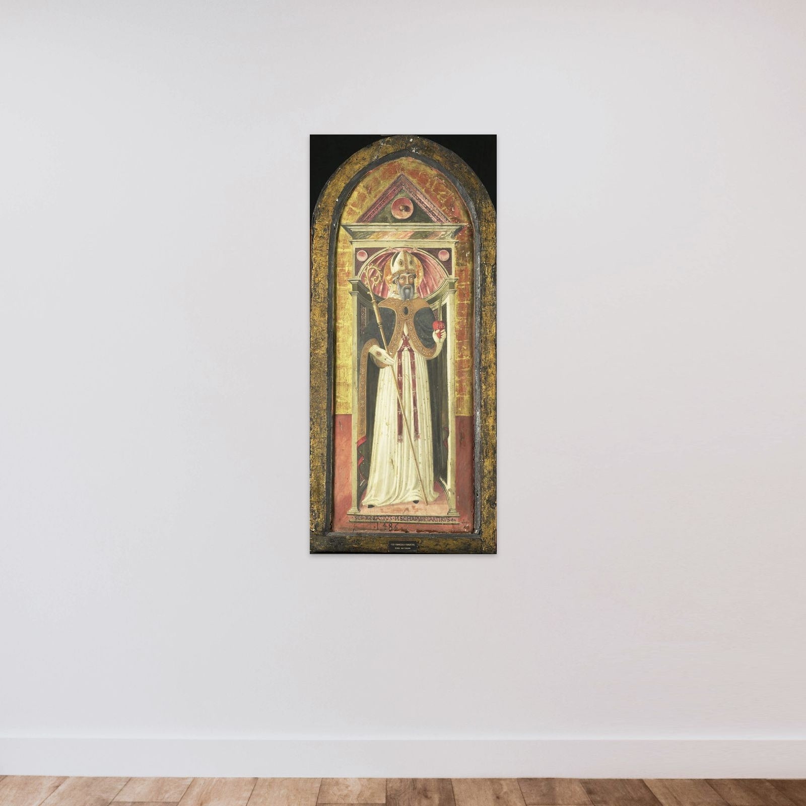Saint Ignatius of Antioch unframed — shown to scale