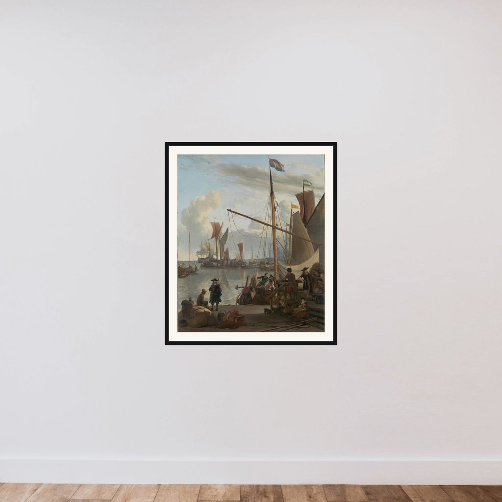 The Y at Amsterdam, seen from the Mosselsteiger (mussel pier) framed — shown to scale