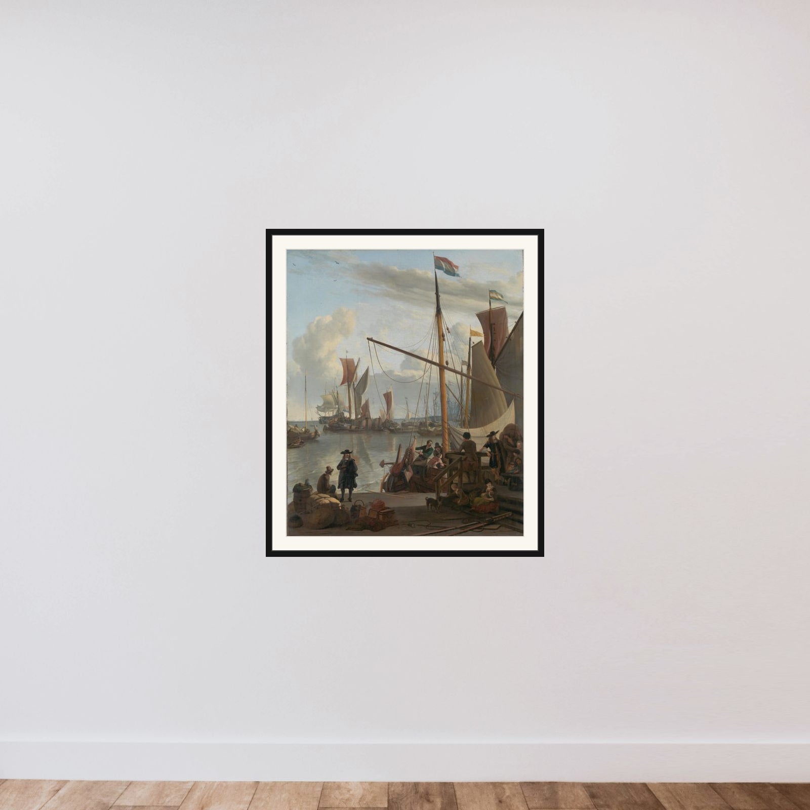 The Y at Amsterdam, seen from the Mosselsteiger (mussel pier) framed — shown to scale