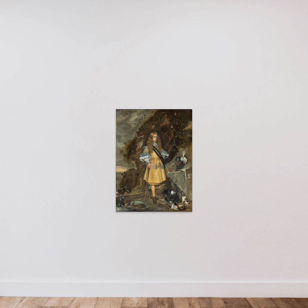 Memorial Portrait of Moses ter Borch (1645-1667) unframed — shown to scale