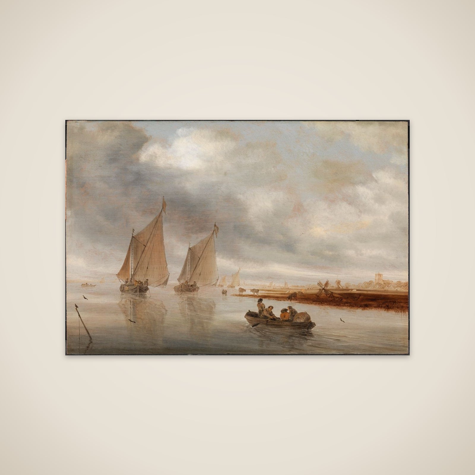 Flodlandskab unframed print