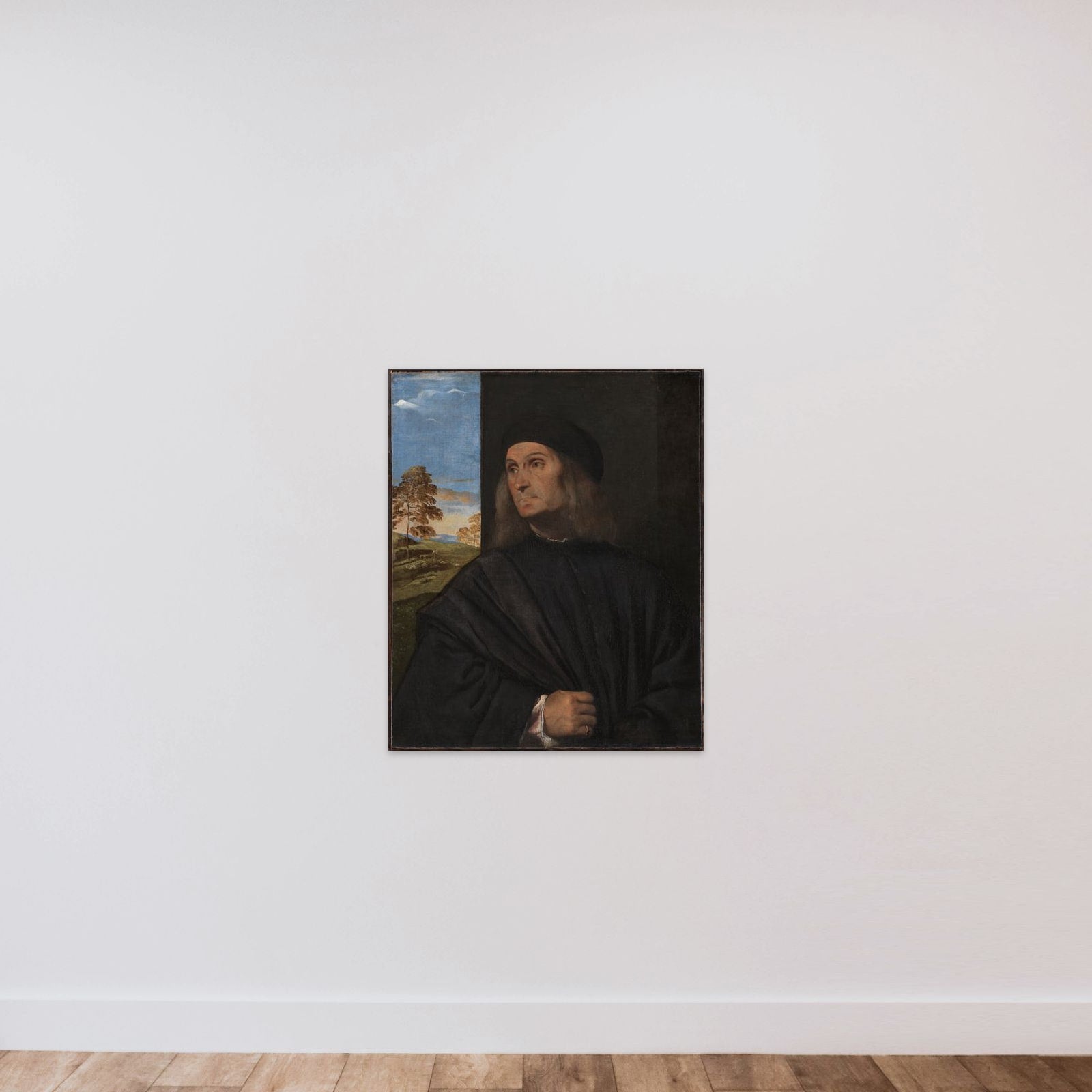 Portræt af den venezianske maler Giovanni Bellini (ca. 1431/36 - 1516)? unframed — shown to scale