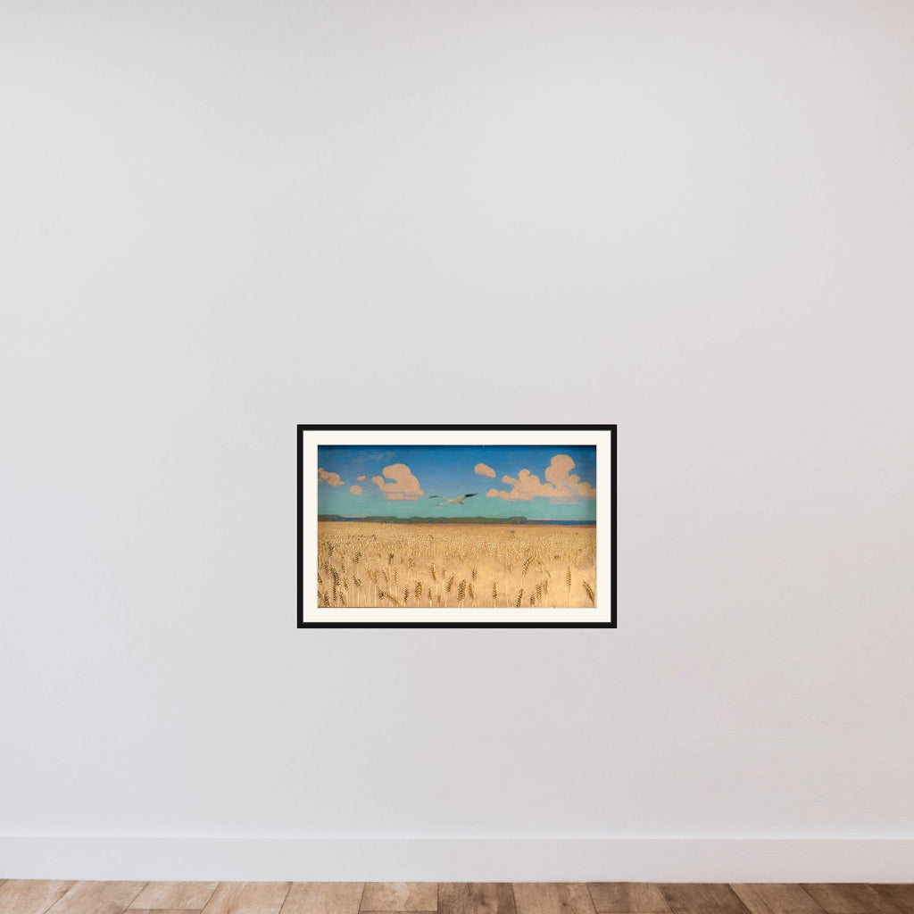 Dansk landskab framed — shown to scale
