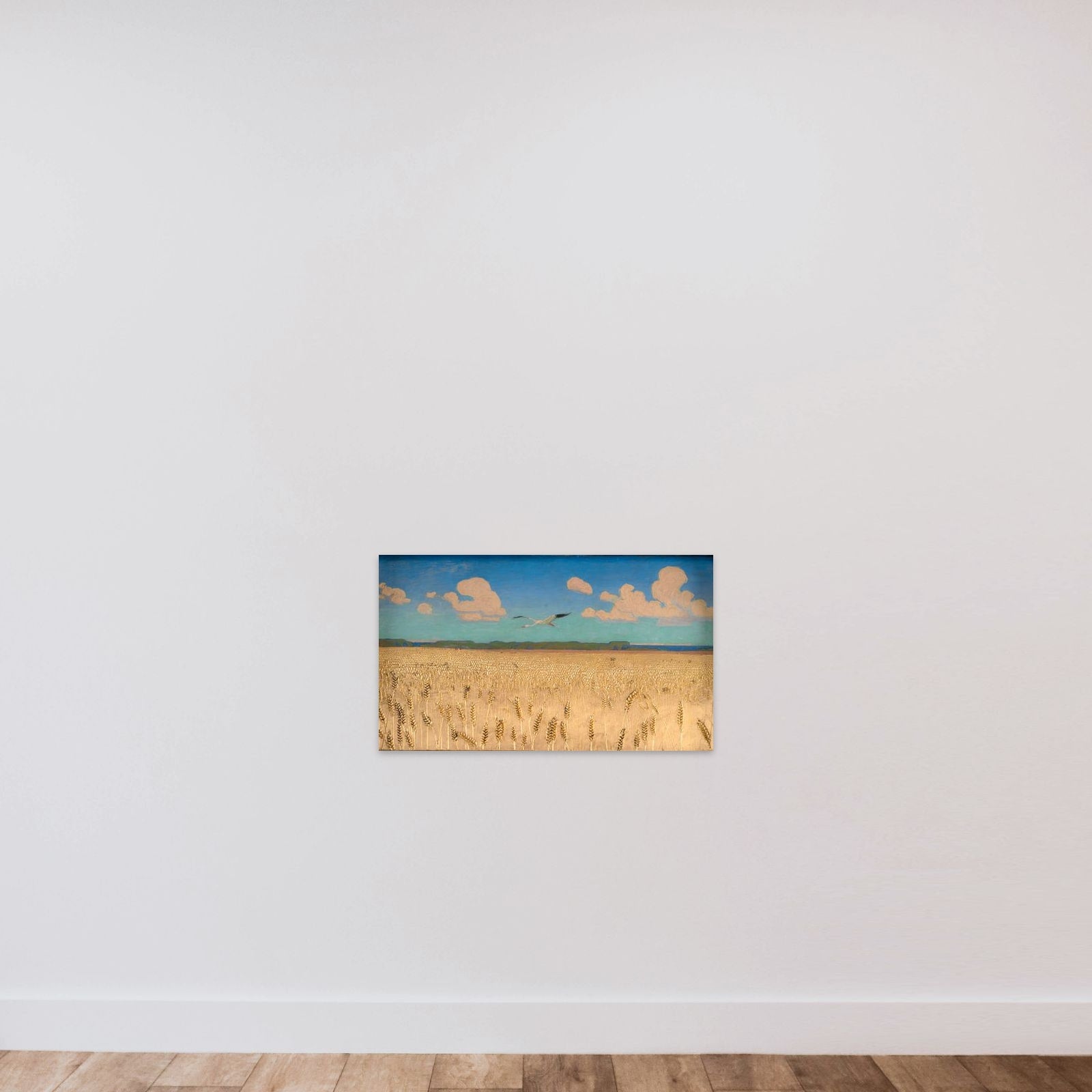 Dansk landskab unframed — shown to scale