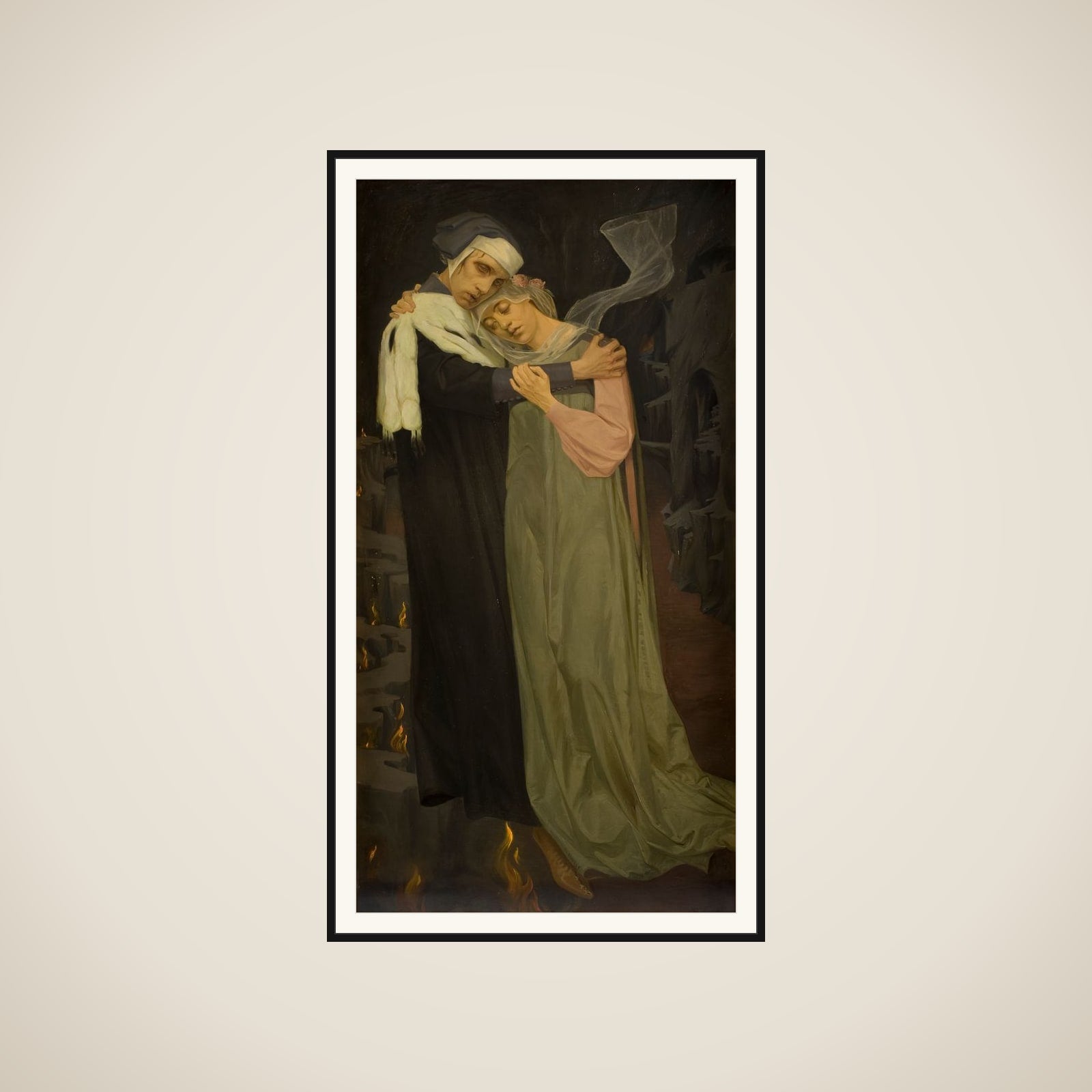 Paolo og Francesca framed