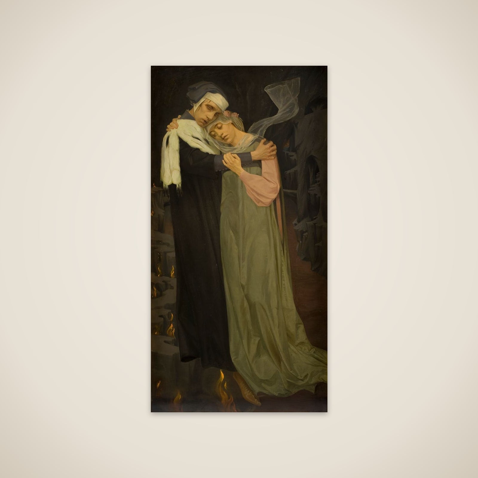 Paolo og Francesca unframed print