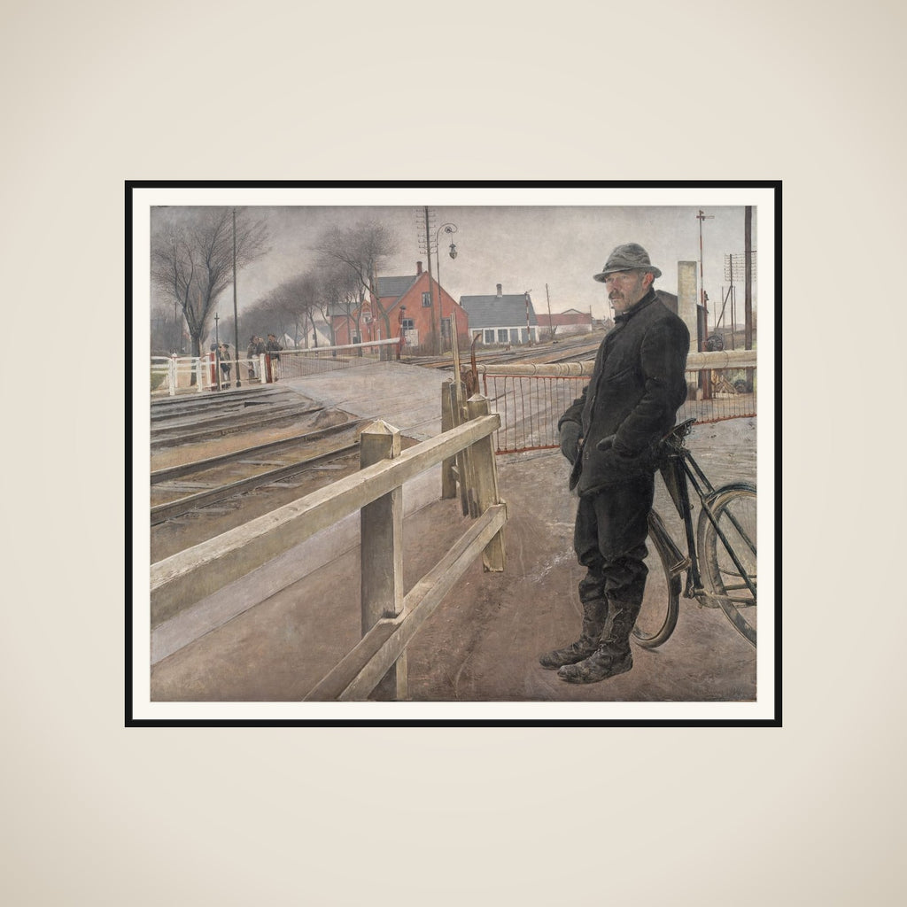 Når toget ventes. Jernbaneoverkørsel ved Roskilde Landevej framed