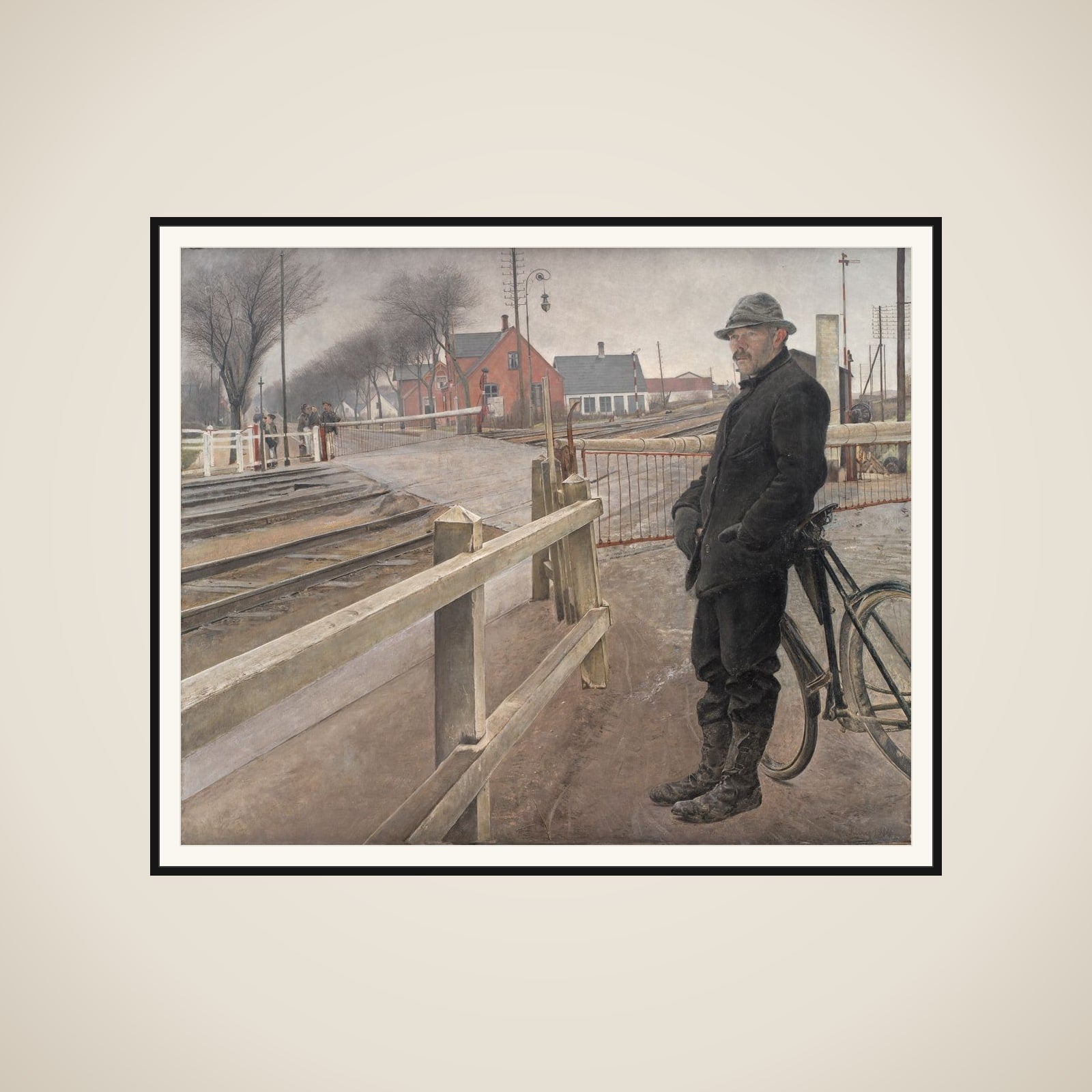 Når toget ventes. Jernbaneoverkørsel ved Roskilde Landevej framed