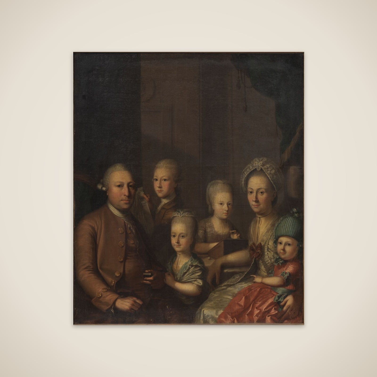 Portræt af familien Lund unframed print