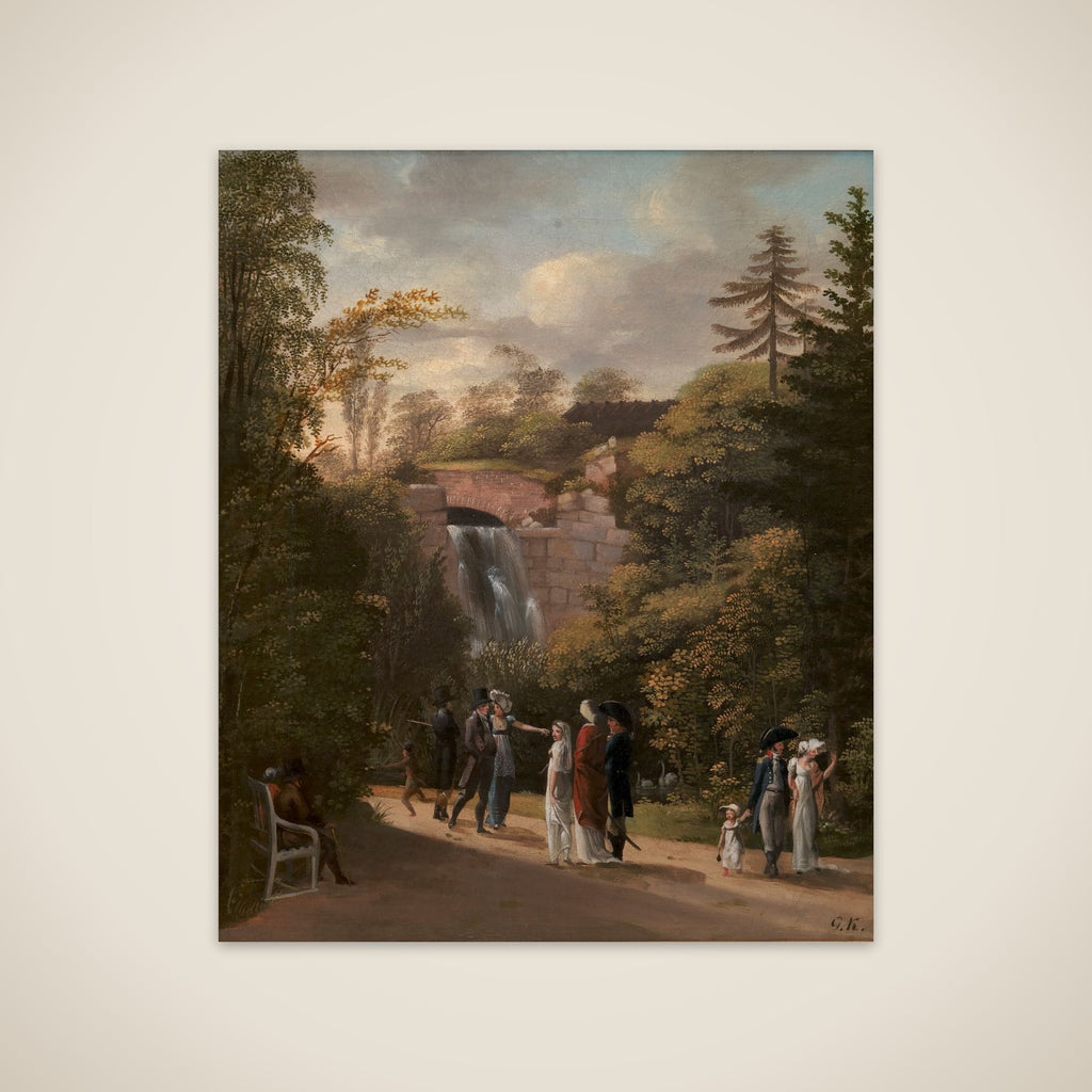 Vandfaldet i Frederiksberg Have unframed print