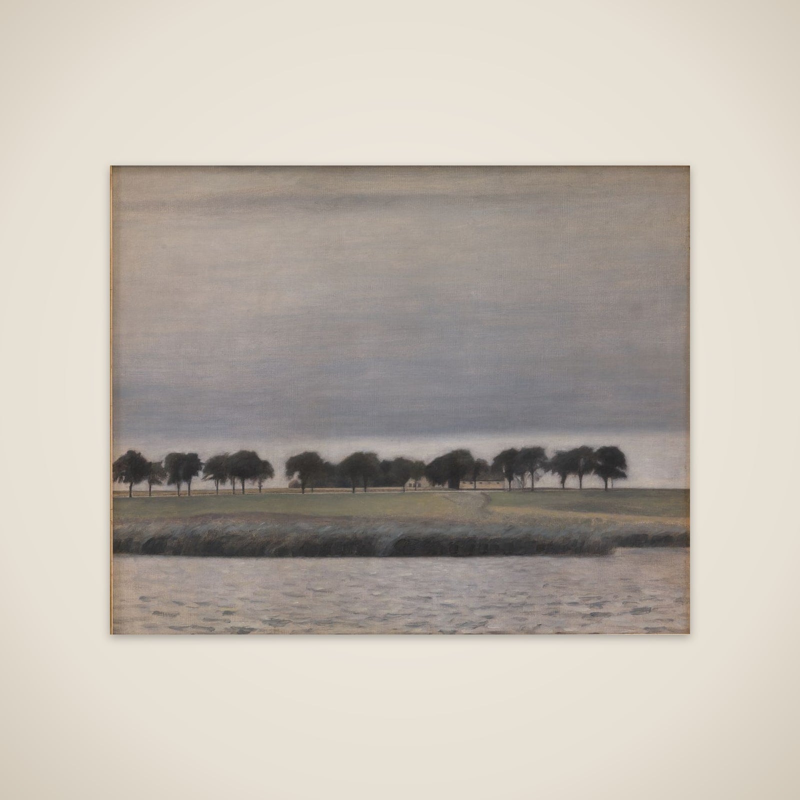 Forstudie til "Solregn. Gentofte Sø" unframed print