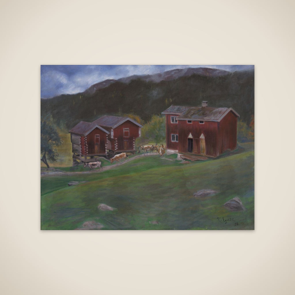 Bondegården Åse i Telemarken, Norge unframed print