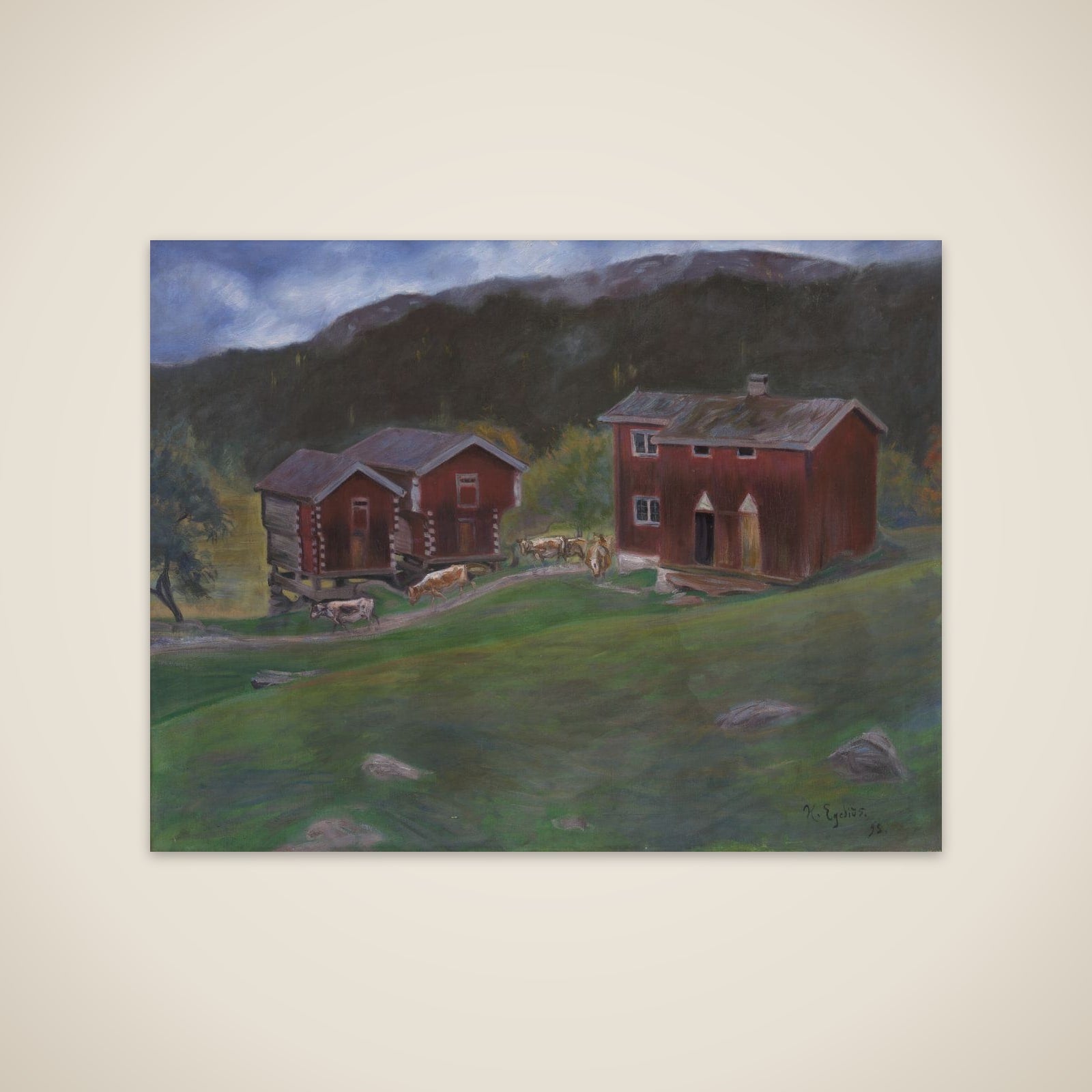 Bondegården Åse i Telemarken, Norge unframed print