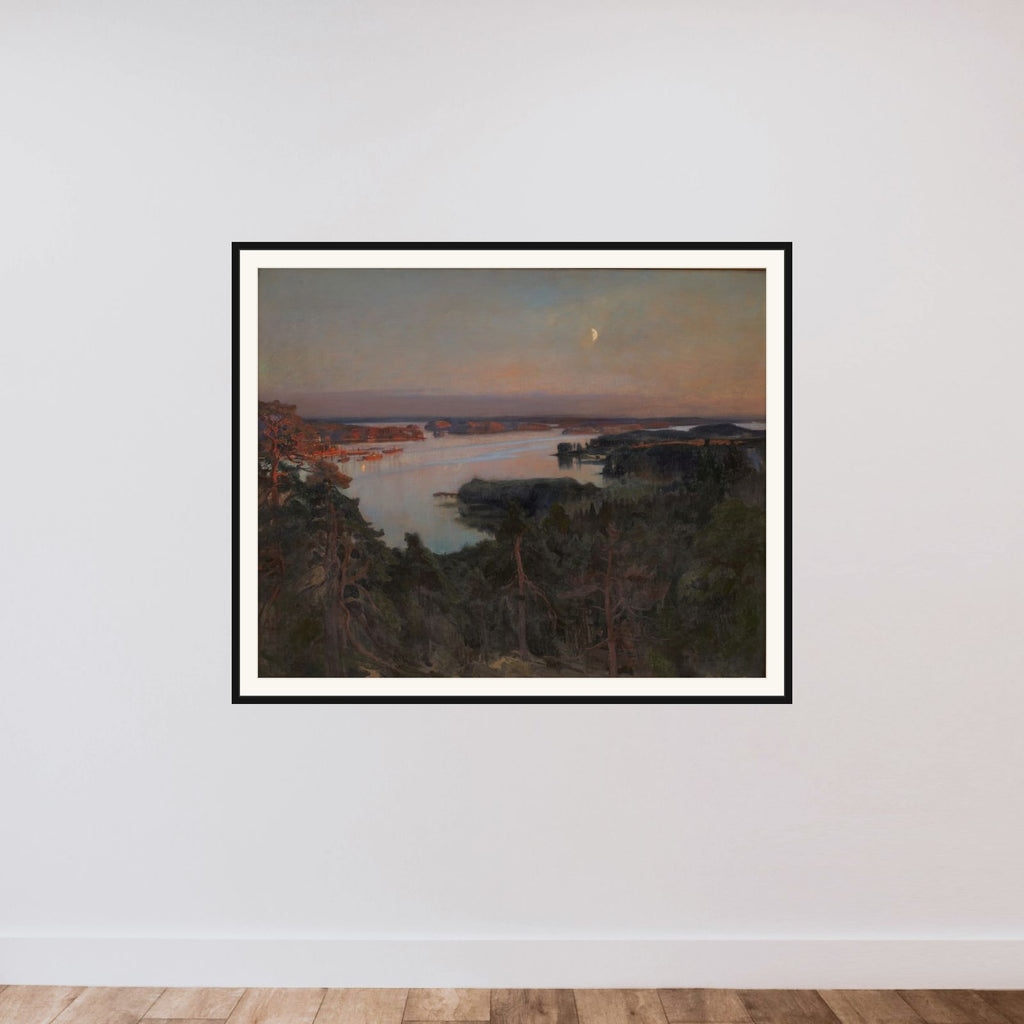 Sommeraften, Haiko-Fjorden framed — shown to scale