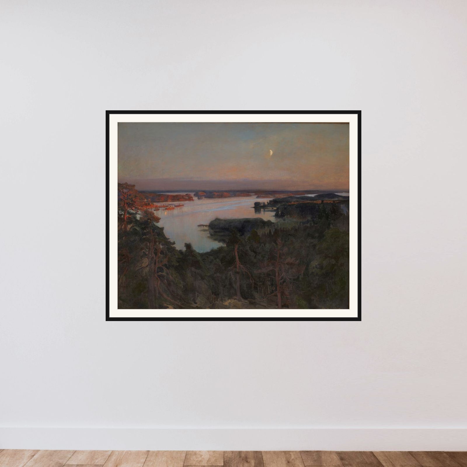 Sommeraften, Haiko-Fjorden framed — shown to scale