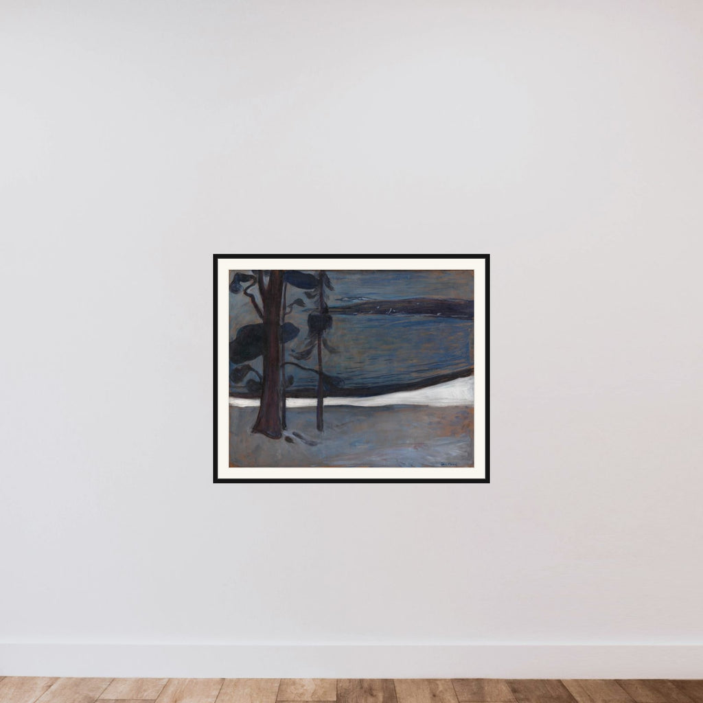 Vinter ved Nordstrand framed — shown to scale