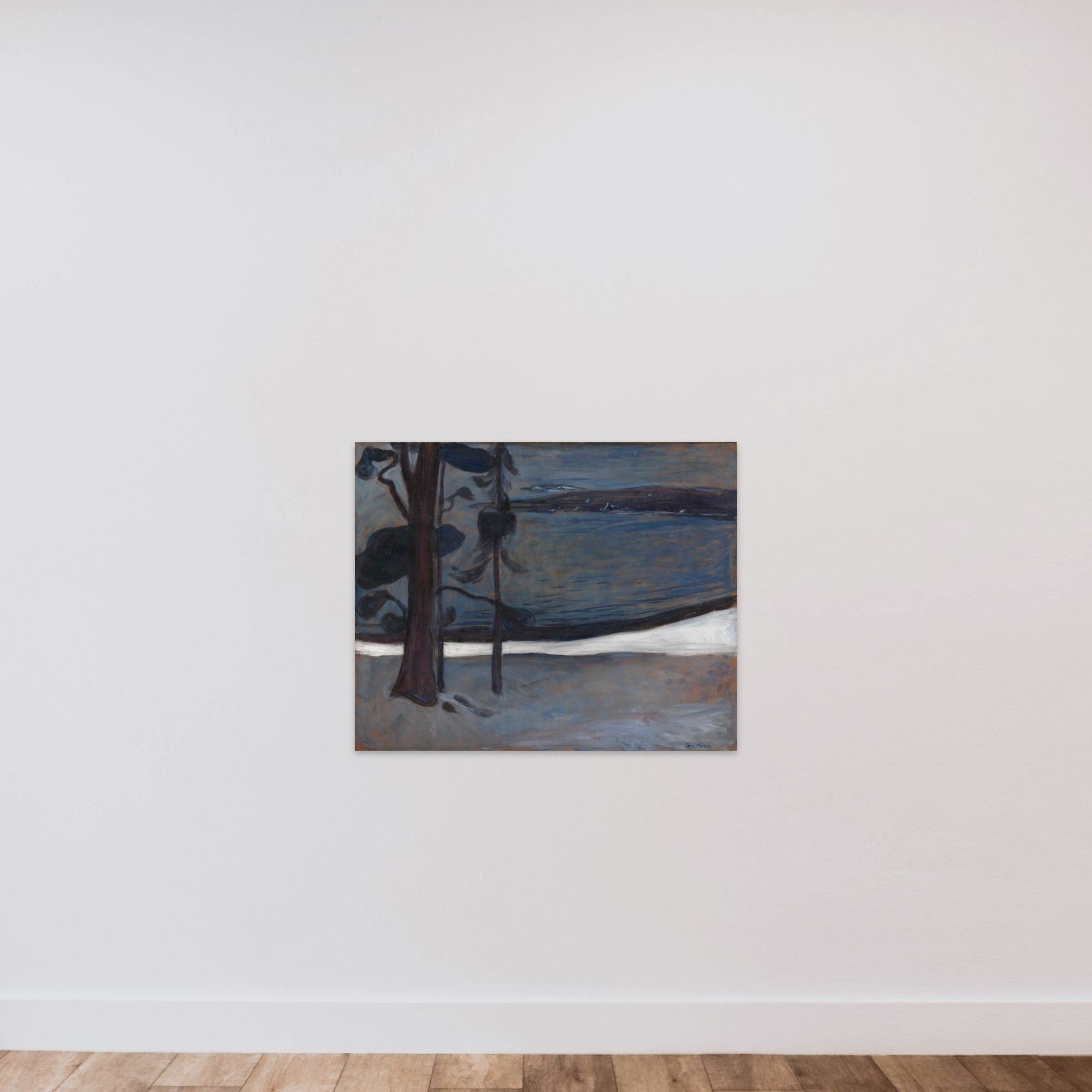 Vinter ved Nordstrand unframed — shown to scale