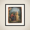 Olieskitse til Jesus og Samaritanerinden ved brønden framed