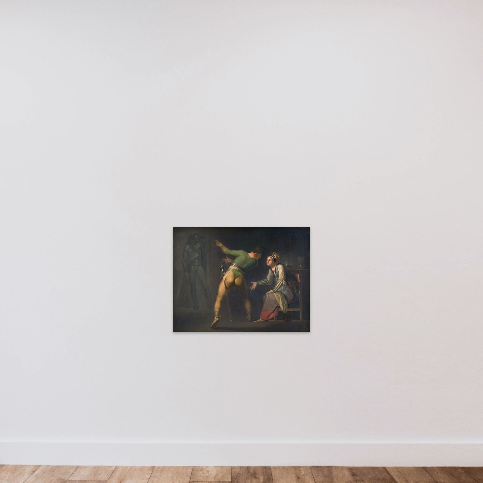 Hamlet hos sin moder unframed — shown to scale