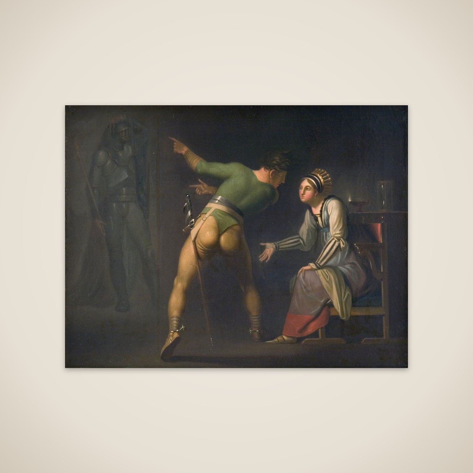 Hamlet hos sin moder unframed print