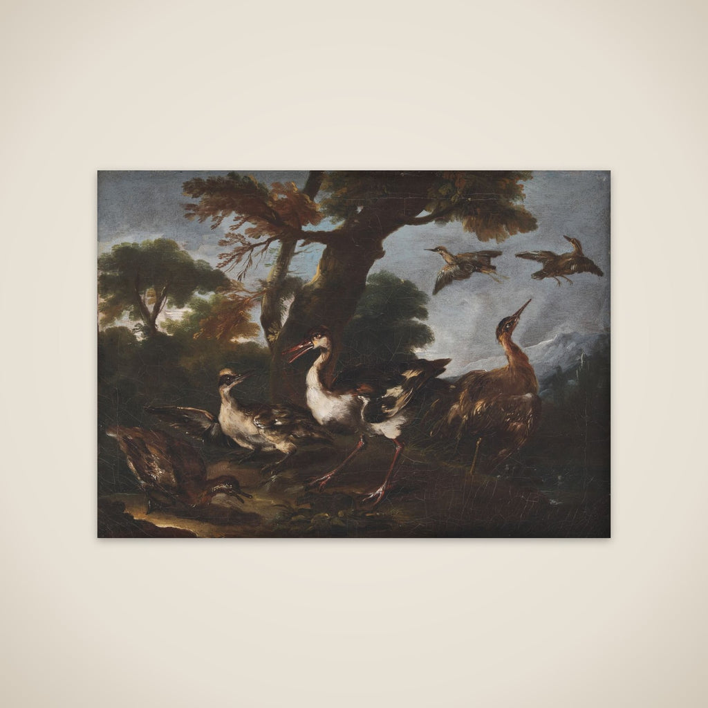 Landskab med fugle unframed print