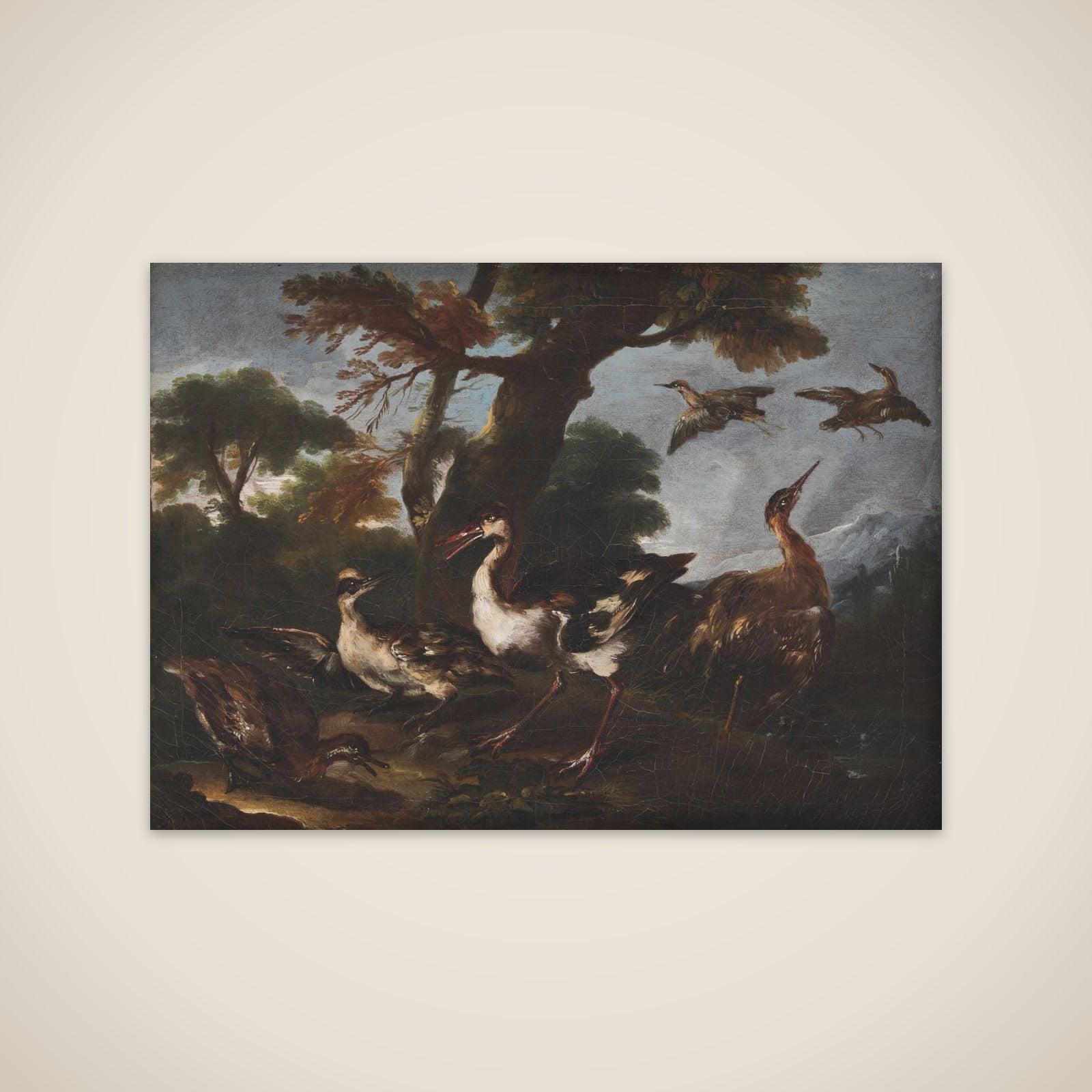 Landskab med fugle unframed print