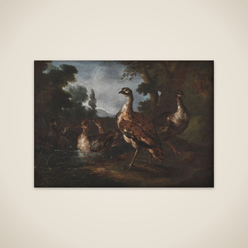 Landskab med fugle unframed print