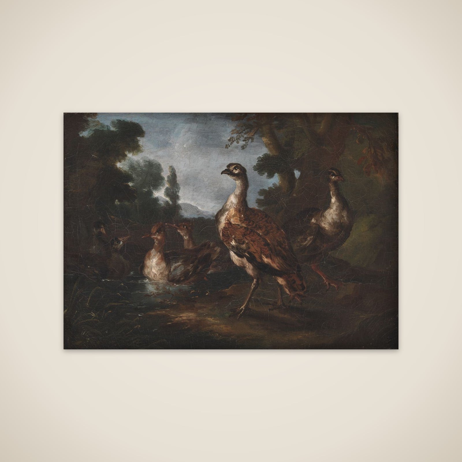 Landskab med fugle unframed print