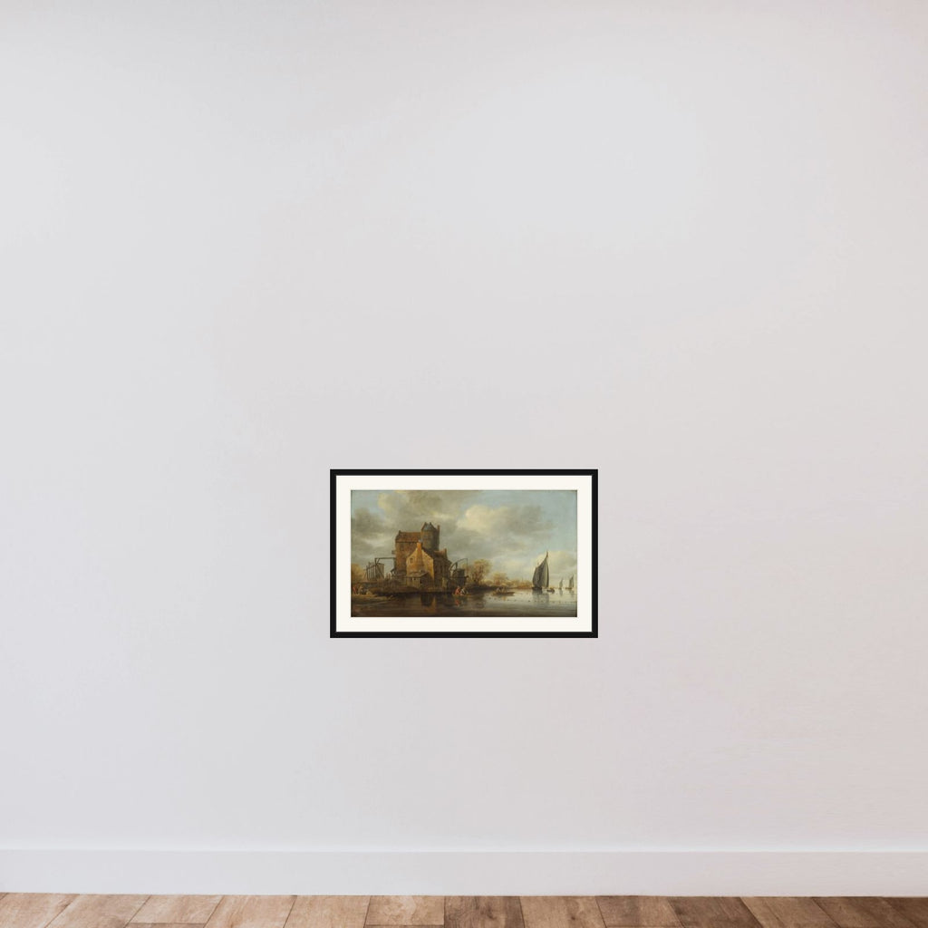 Hollandsk flodprospekt framed — shown to scale