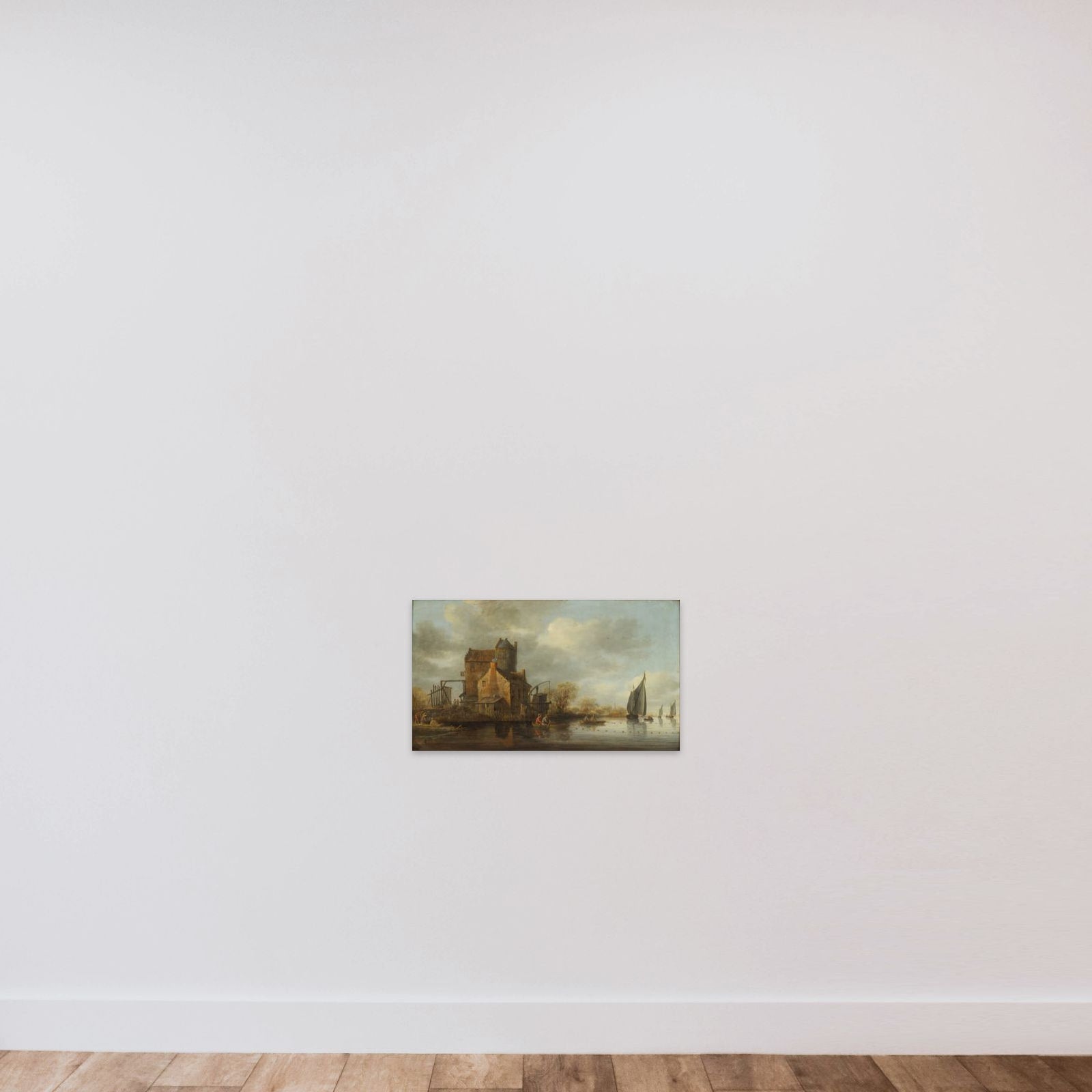 Hollandsk flodprospekt unframed — shown to scale