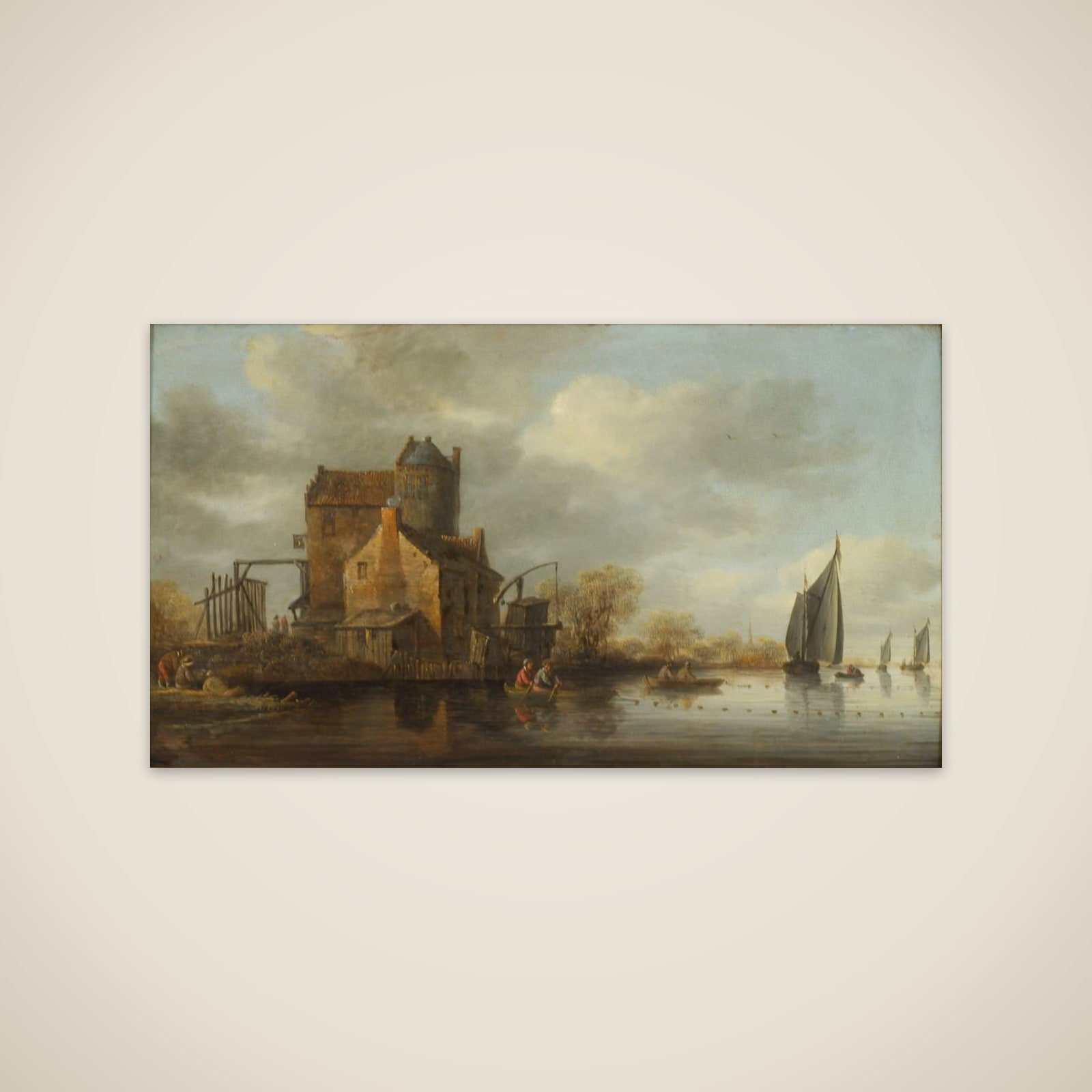 Hollandsk flodprospekt unframed print
