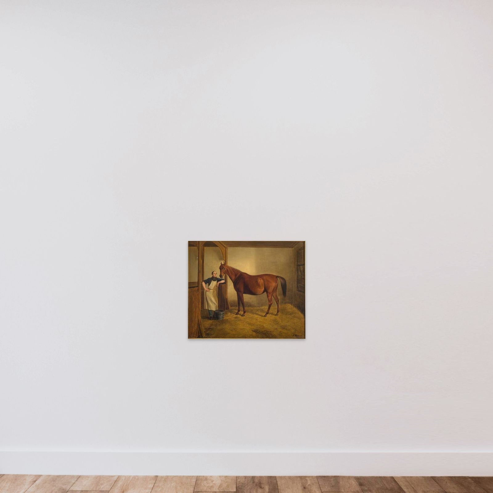 Queen of Saba unframed — shown to scale