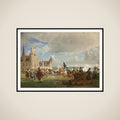 Den hollandske flåde under admiral Opdam passerer Sundet d. 29. oktober 1658 under Svenskekrigen 1657-60 framed