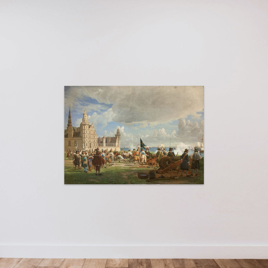 Den hollandske flåde under admiral Opdam passerer Sundet d. 29. oktober 1658 under Svenskekrigen 1657-60 unframed — shown to scale