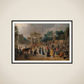 Selskab ved en italiensk villa framed