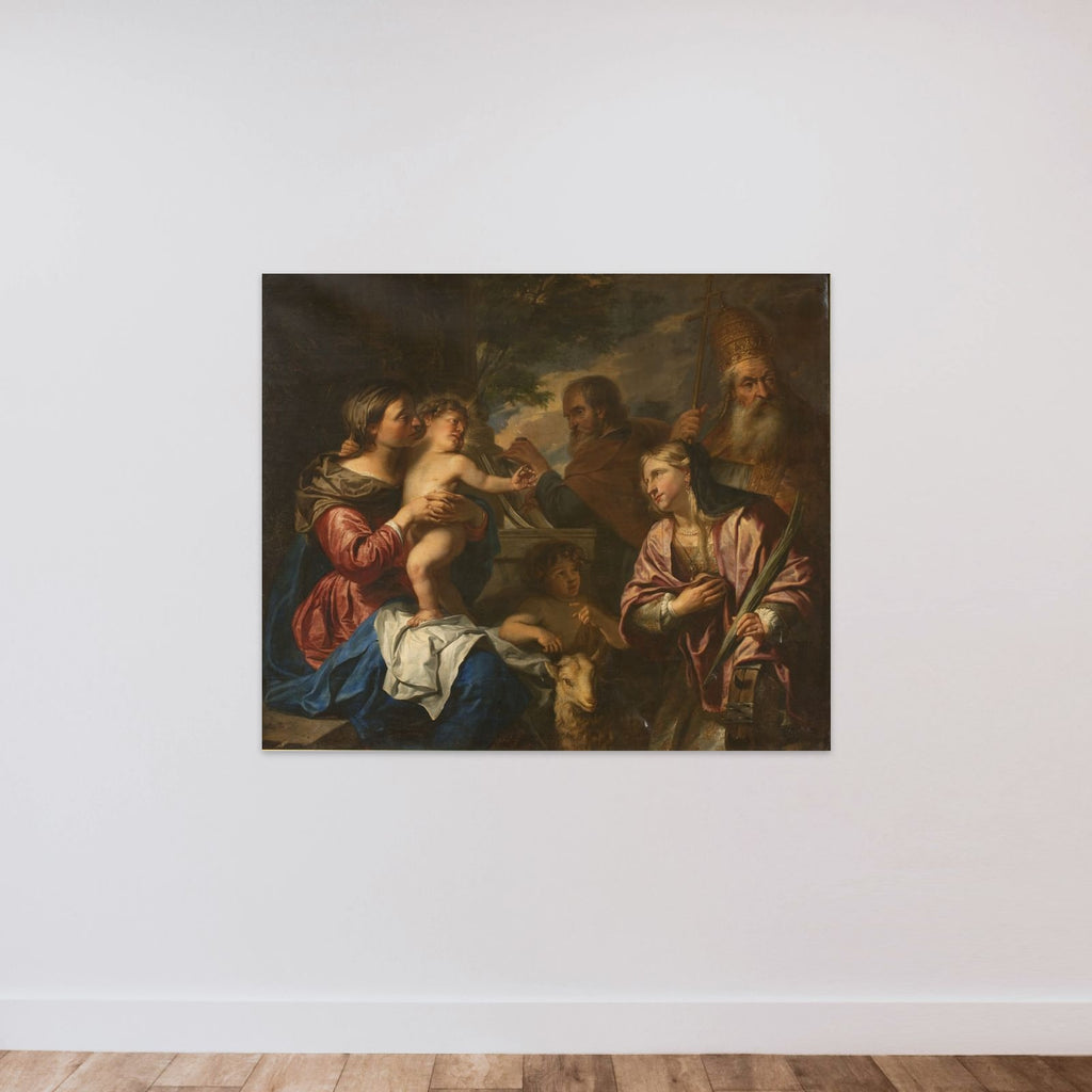 Den hellige Catharinas forlovelse unframed — shown to scale