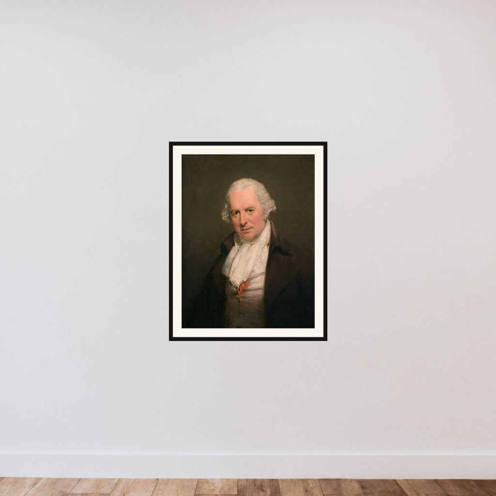 Portræt af tandlægen Bartholomew Ruspini, London (1728-1813) framed — shown to scale
