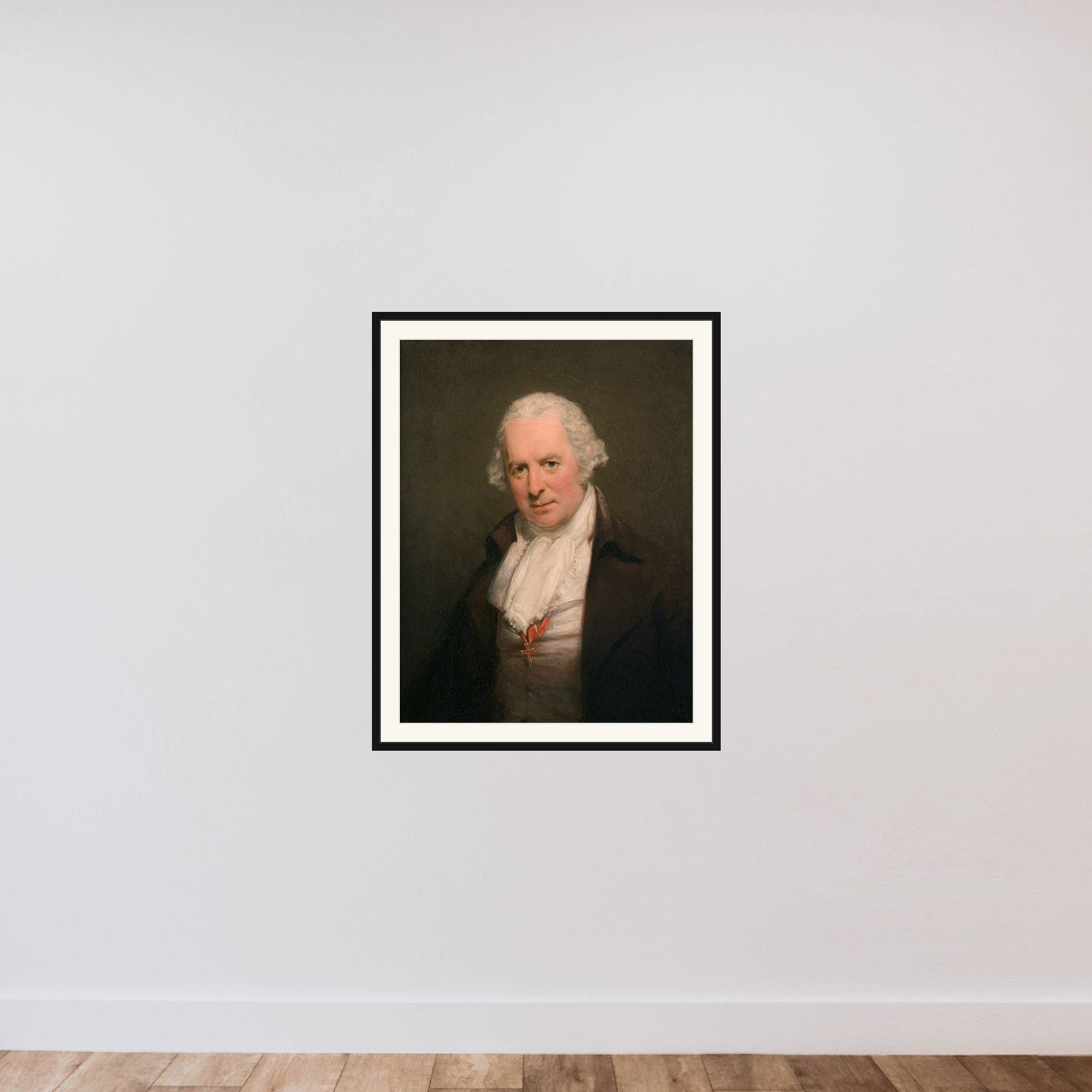 Portræt af tandlægen Bartholomew Ruspini, London (1728-1813) framed — shown to scale