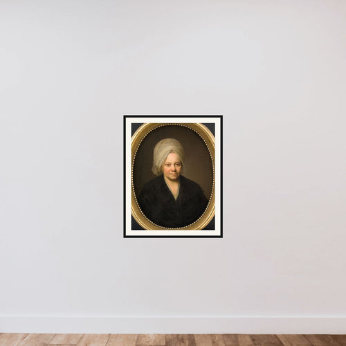 Ane Margrethe Abildgaard, f. Bastholm. Maleren N.A. Abildgaards moder framed — shown to scale