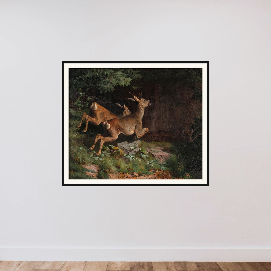 Rådyr framed — shown to scale