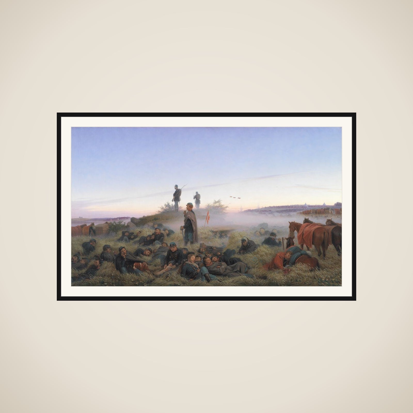 Morgenen efter slaget ved Isted den 25. juli 1850 framed
