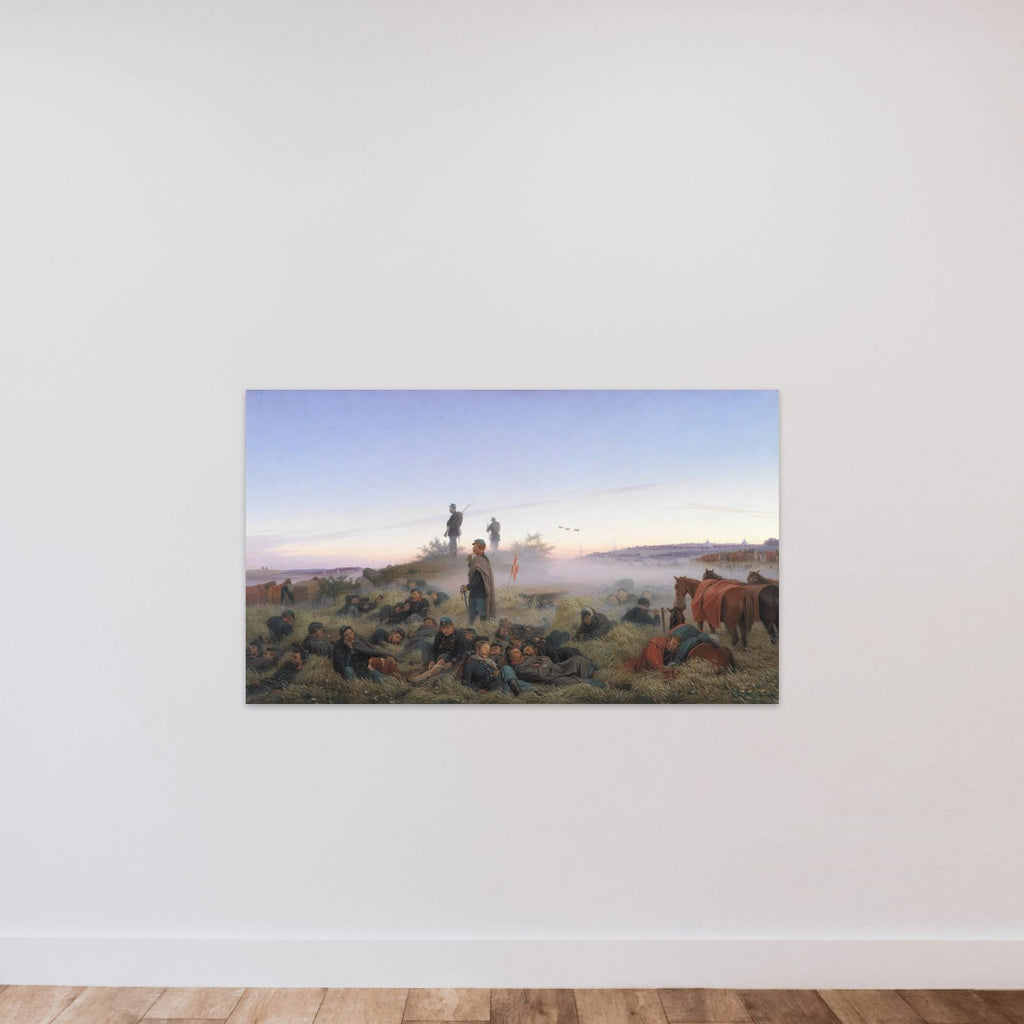 Morgenen efter slaget ved Isted den 25. juli 1850 unframed — shown to scale